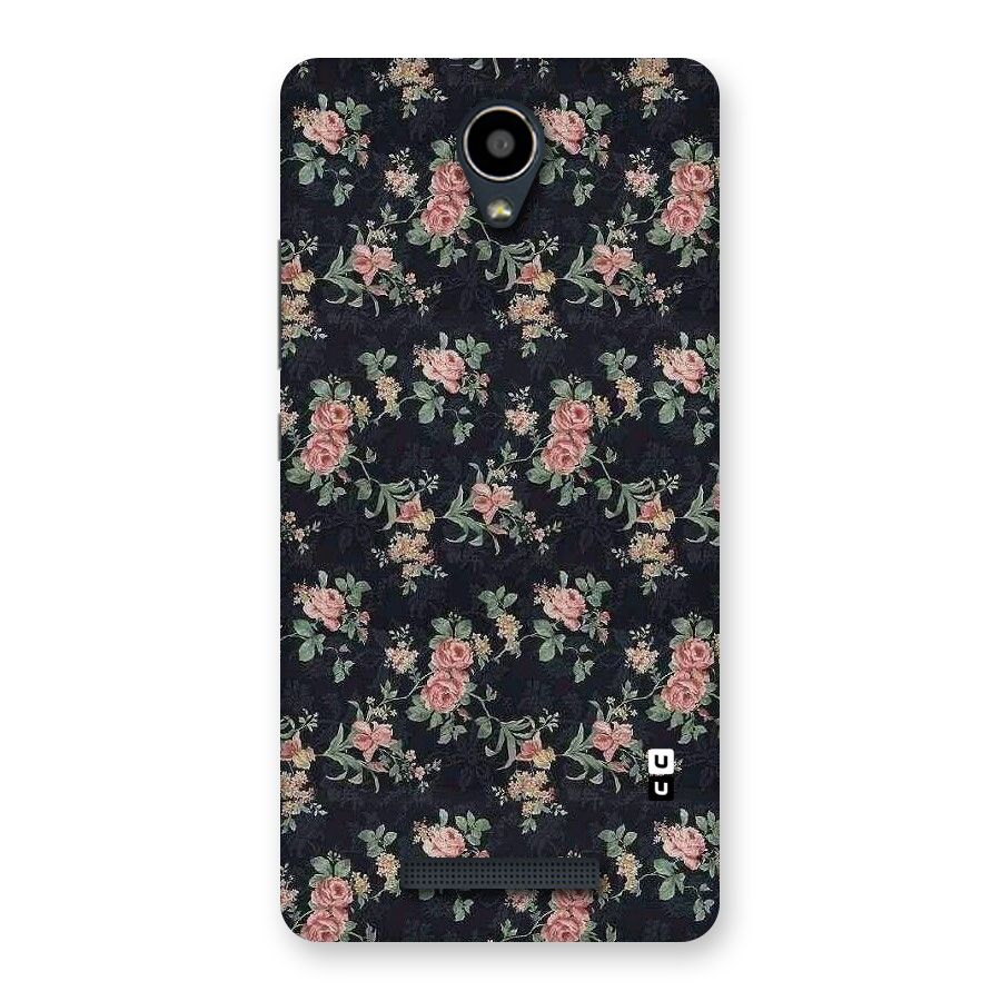 Bloom Black Back Case for Redmi Note 2