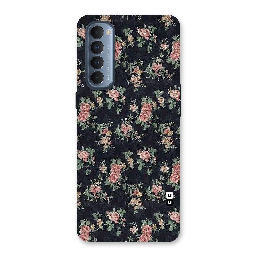 Bloom Black Back Case for Reno4 Pro