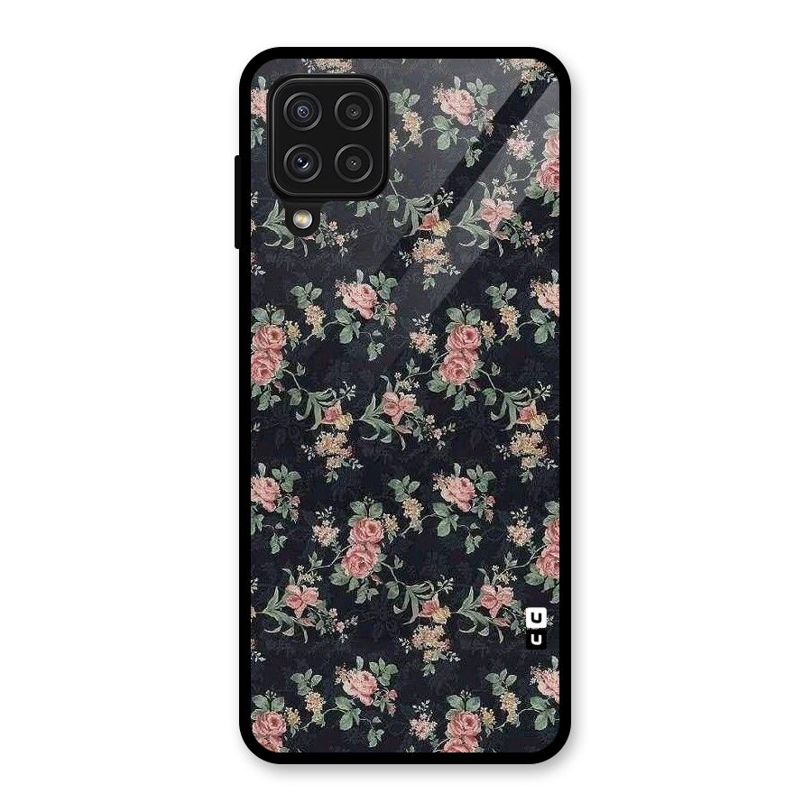 Bloom Black Glass Back Case for Galaxy A22 4G