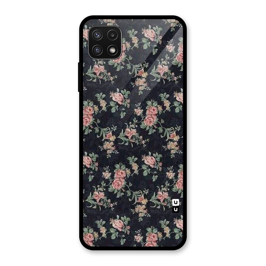 Bloom Black Glass Back Case for Galaxy A22 5G