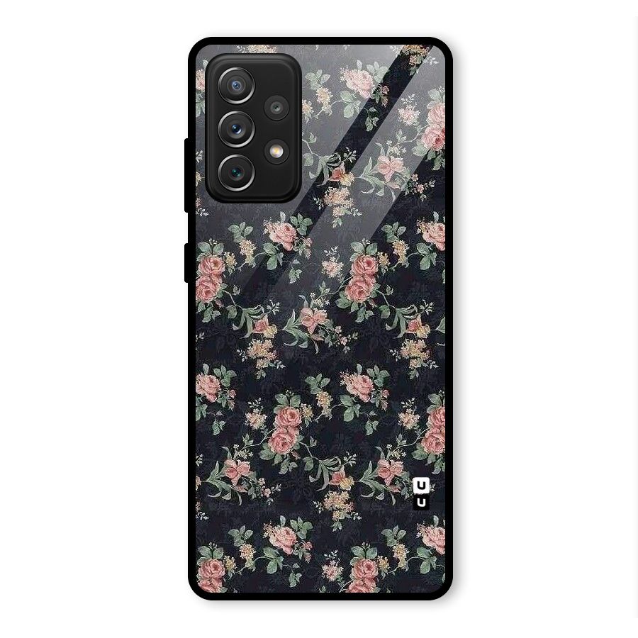 Bloom Black Glass Back Case for Galaxy A72