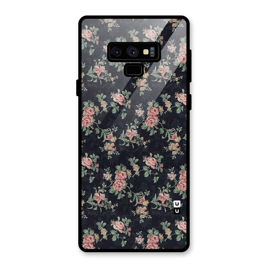 Bloom Black Glass Back Case for Galaxy Note 9