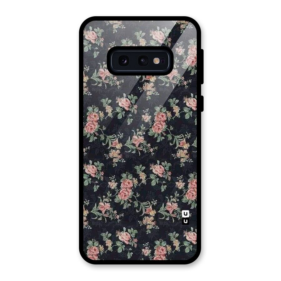 Bloom Black Glass Back Case for Galaxy S10e