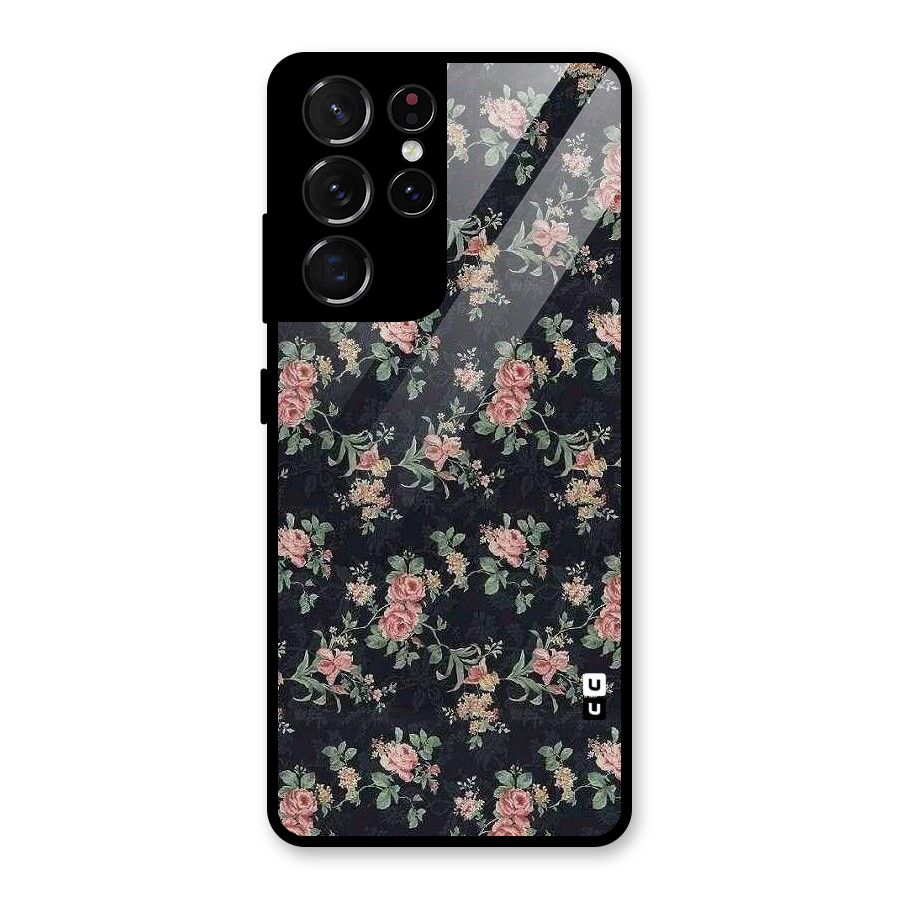 Bloom Black Glass Back Case for Galaxy S21 Ultra 5G