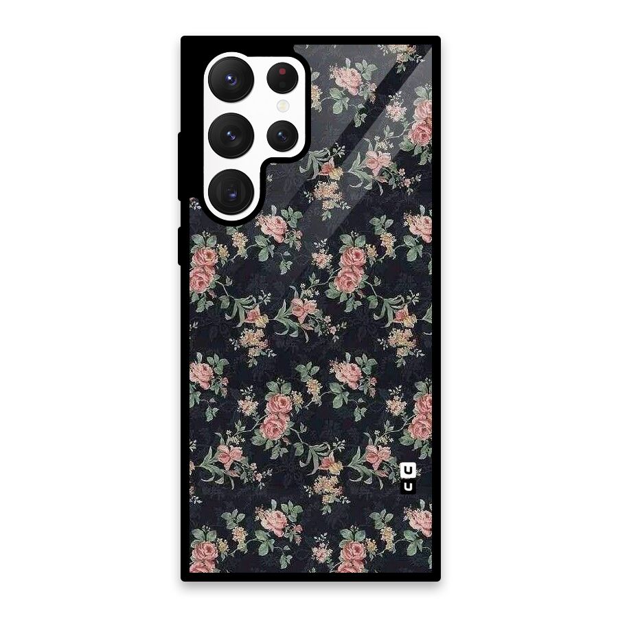 Bloom Black Glass Back Case for Galaxy S22 Ultra 5G