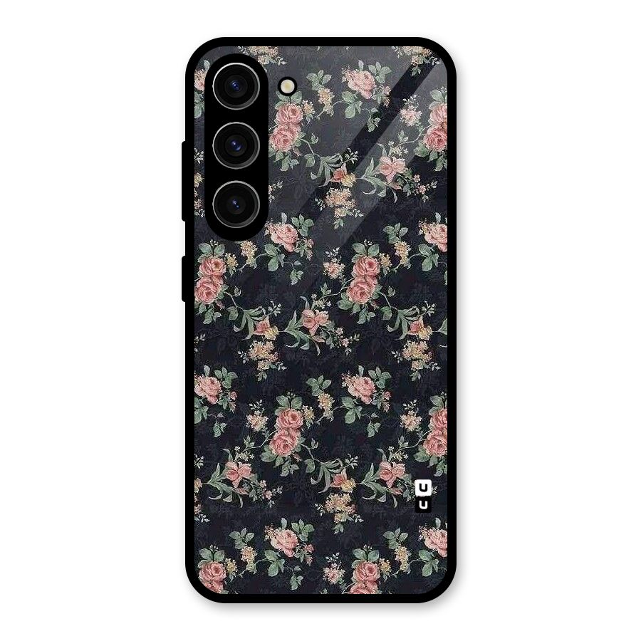 Bloom Black Glass Back Case for Galaxy S23