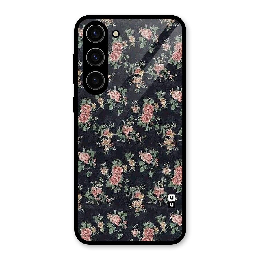Bloom Black Glass Back Case for Galaxy S23 Plus