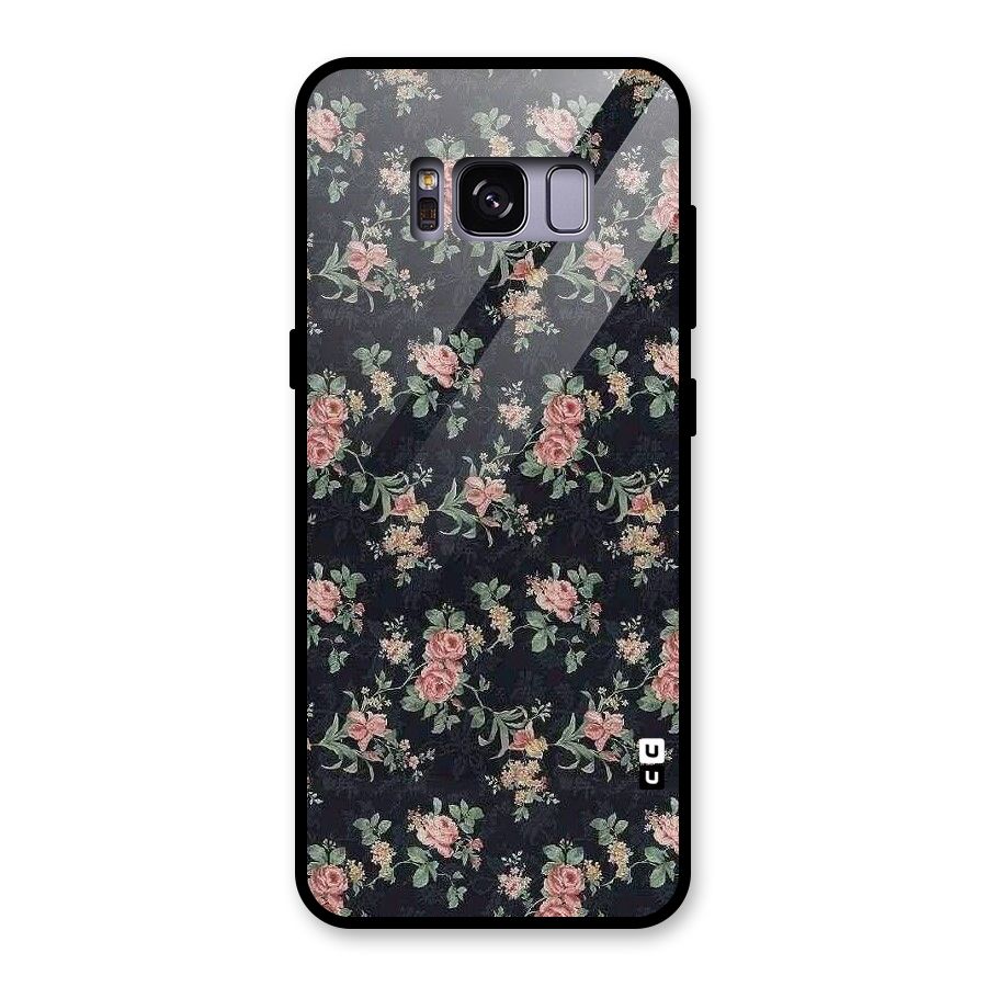 Bloom Black Glass Back Case for Galaxy S8