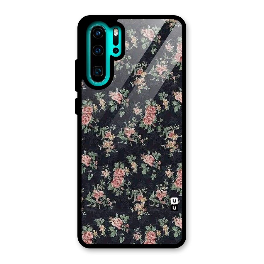 Bloom Black Glass Back Case for Huawei P30 Pro