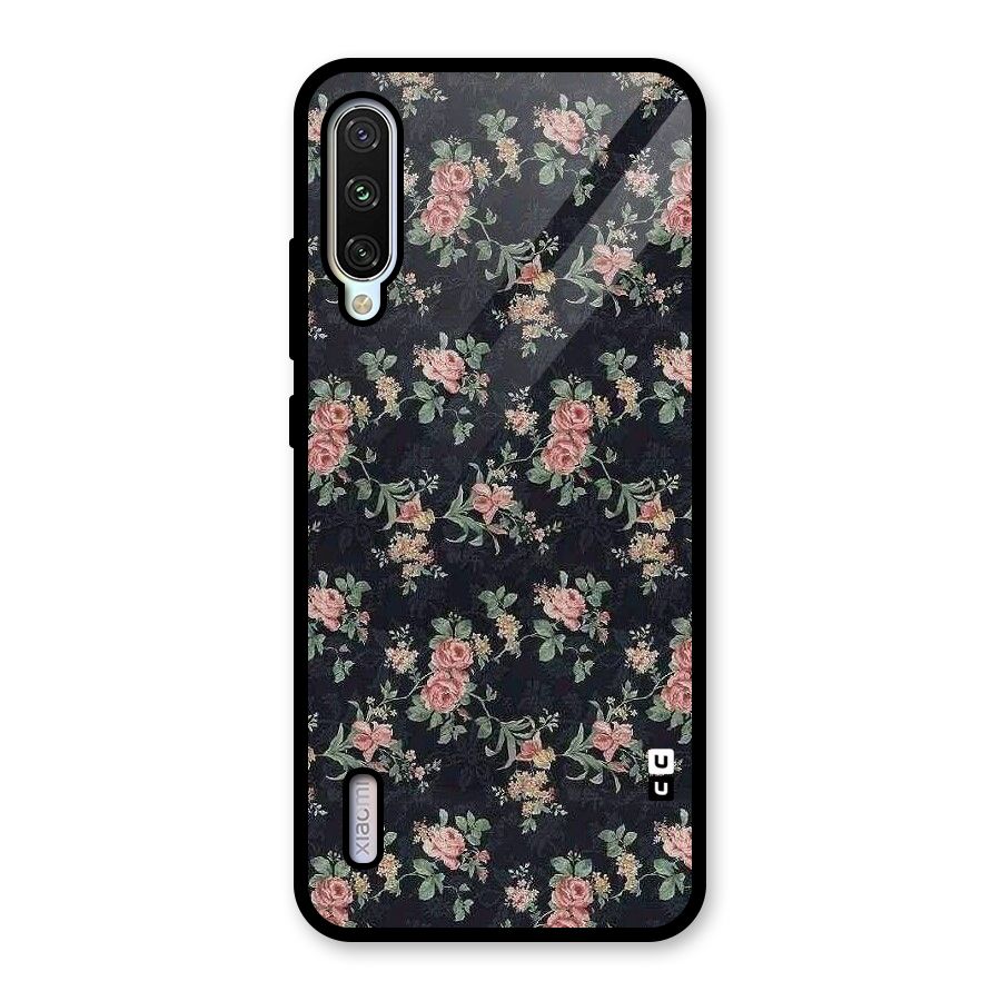 Bloom Black Glass Back Case for Mi A3