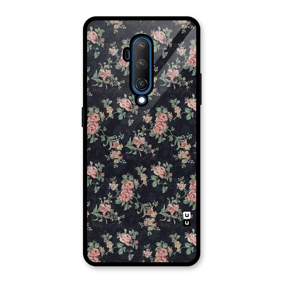 Bloom Black Glass Back Case for OnePlus 7T Pro