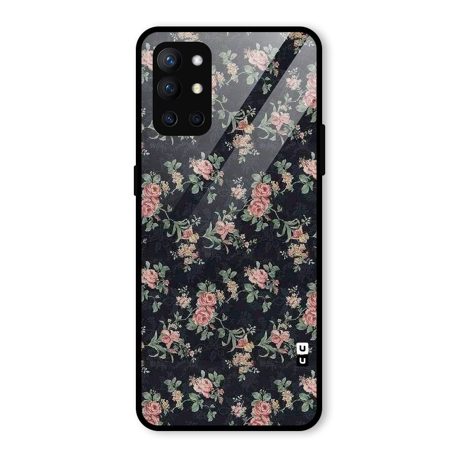 Bloom Black Glass Back Case for OnePlus 9R