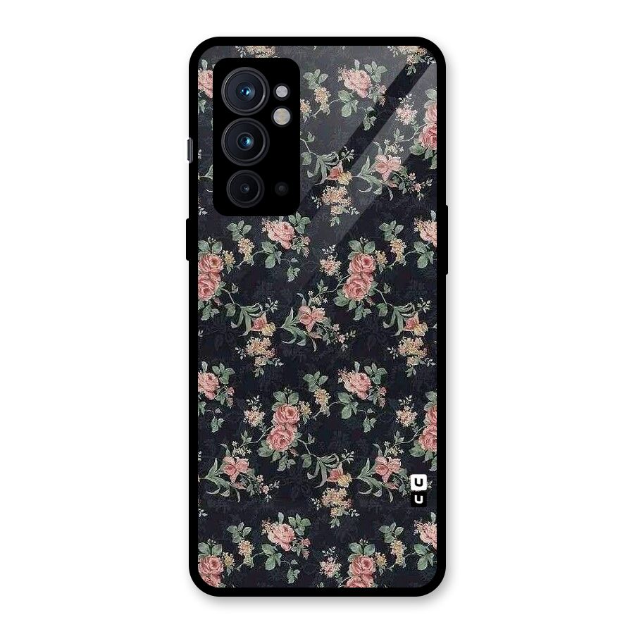Bloom Black Glass Back Case for OnePlus 9RT 5G