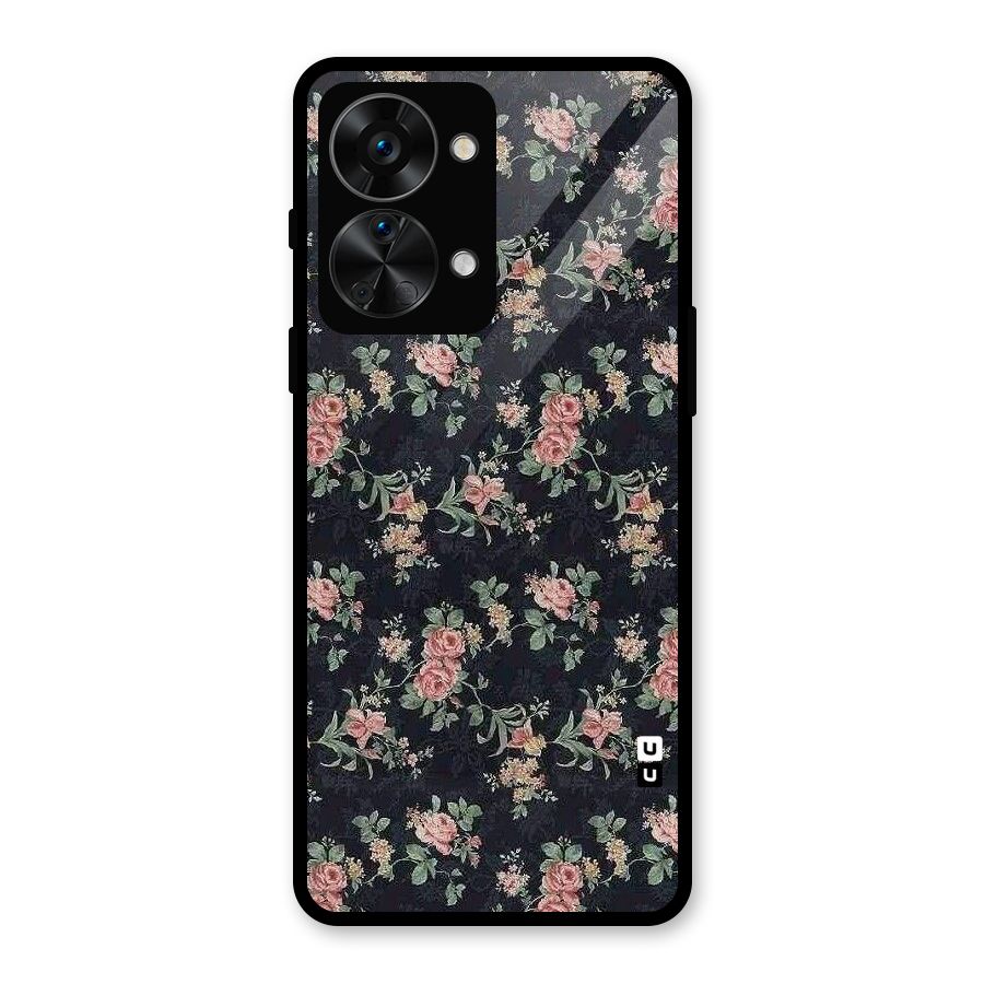 Bloom Black Glass Back Case for OnePlus Nord 2T