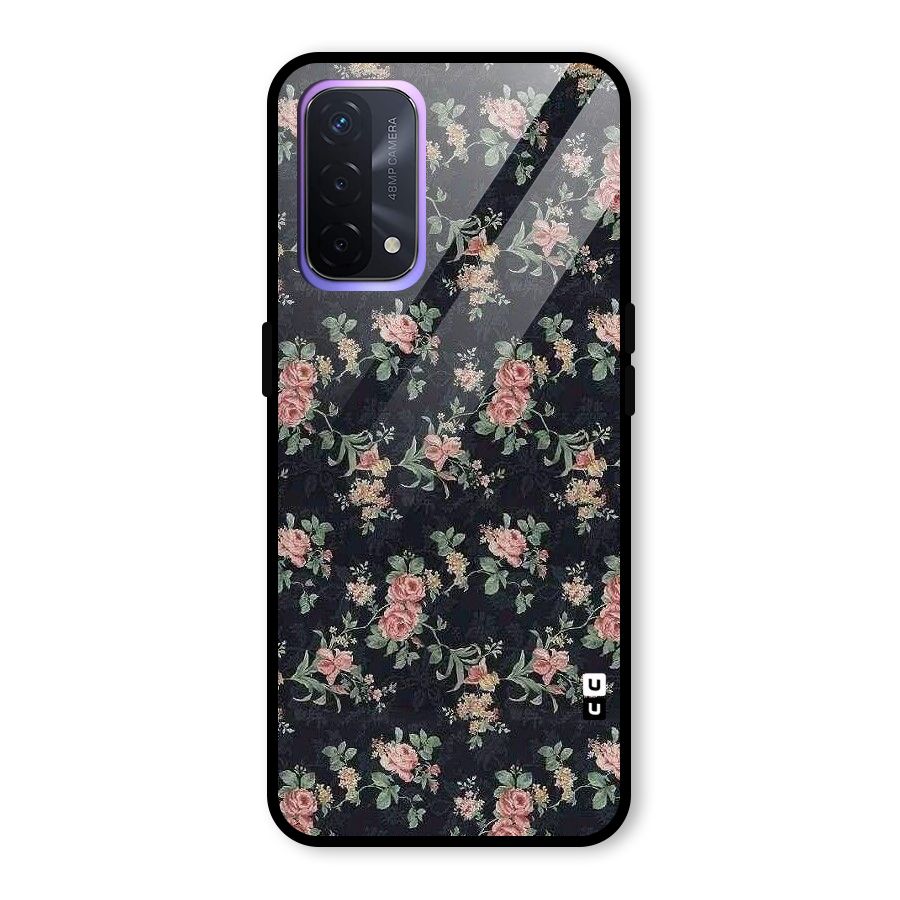 Bloom Black Glass Back Case for Oppo A74 5G