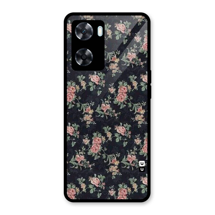 Bloom Black Glass Back Case for Oppo A77