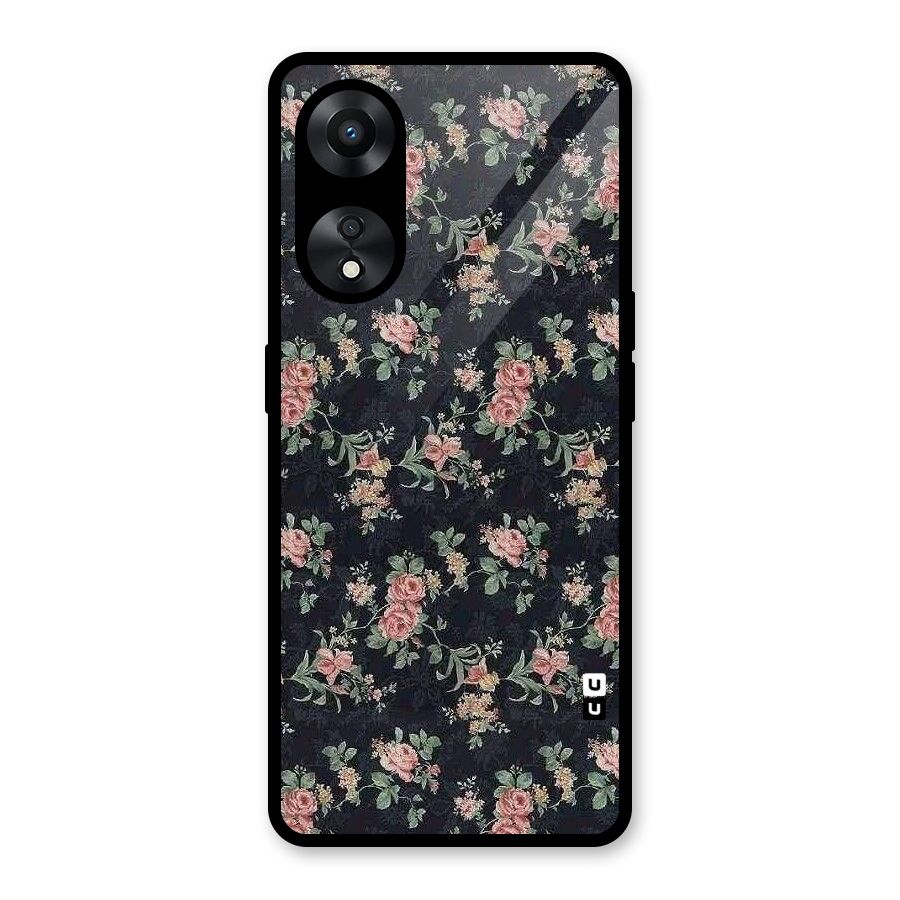 Bloom Black Glass Back Case for Oppo A78