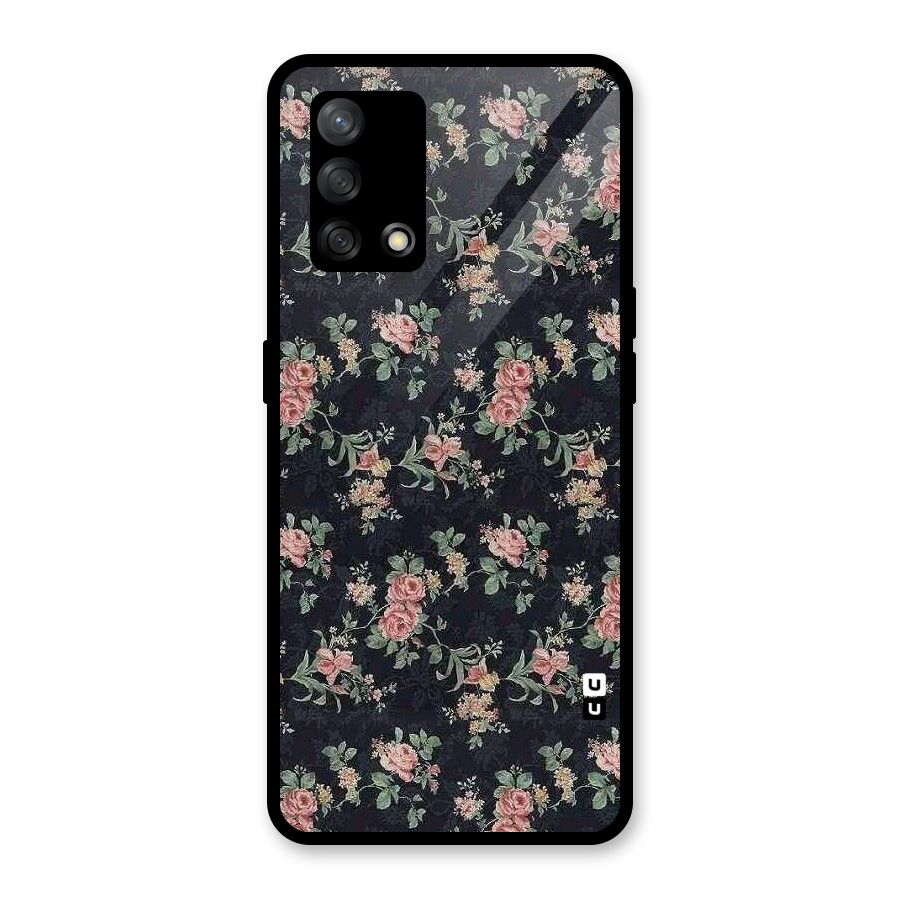 Bloom Black Glass Back Case for Oppo F19