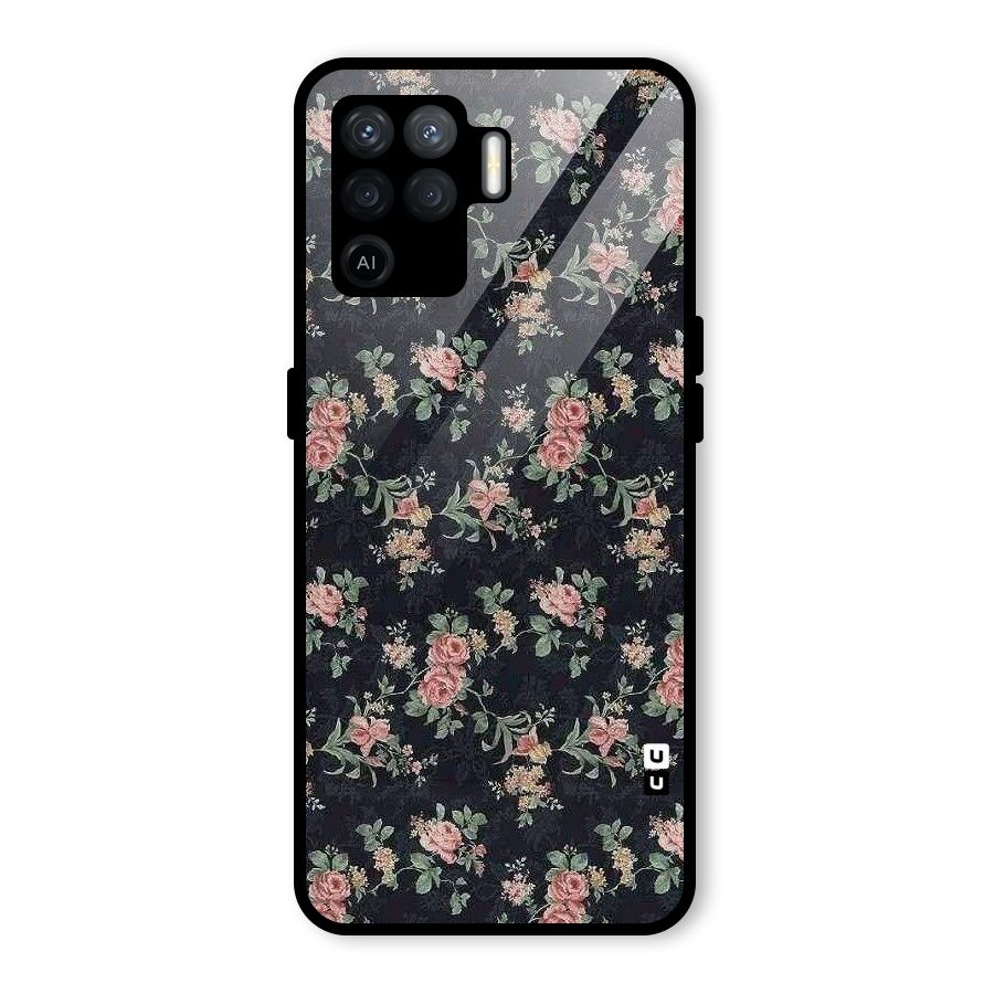Bloom Black Glass Back Case for Oppo F19 Pro