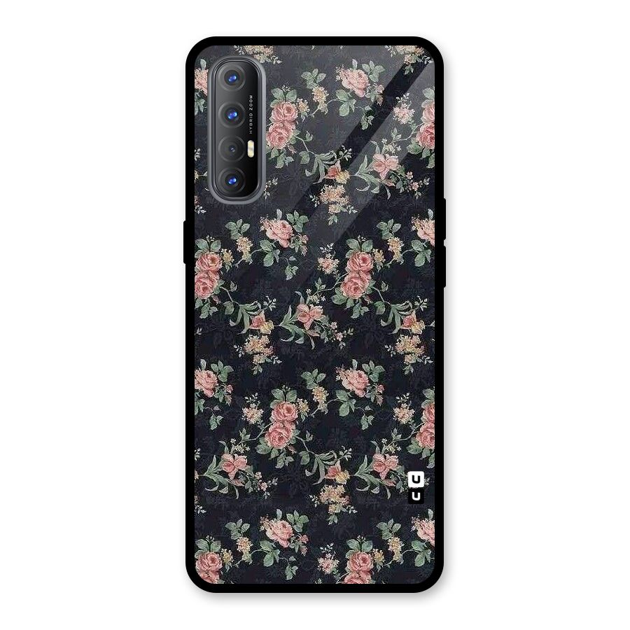 Bloom Black Glass Back Case for Oppo Reno3 Pro