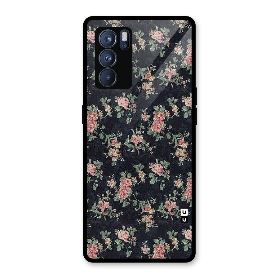 Bloom Black Glass Back Case for Oppo Reno6 Pro 5G