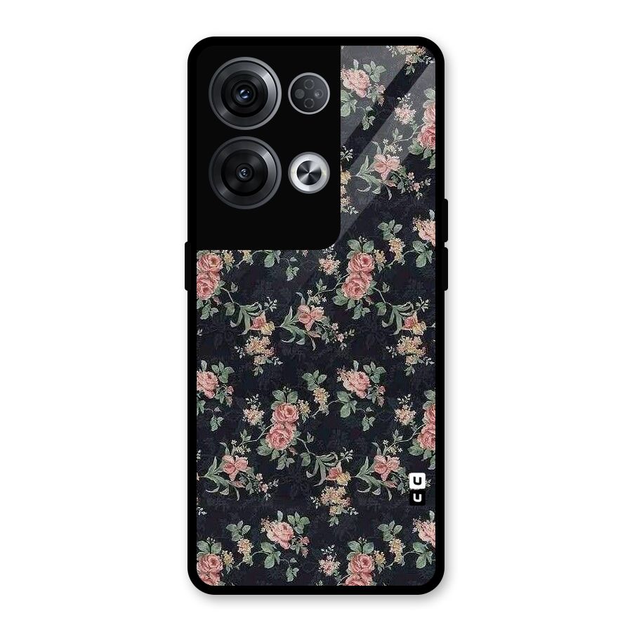 Bloom Black Glass Back Case for Oppo Reno8 Pro 5G
