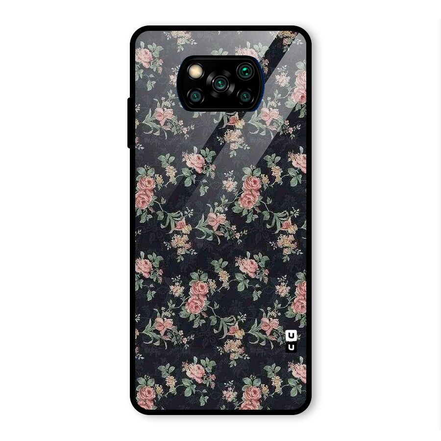 Bloom Black Glass Back Case for Poco X3 Pro