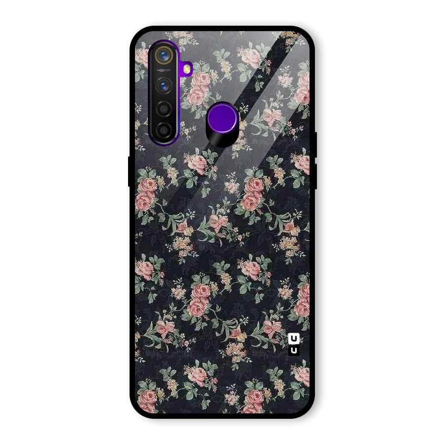 Bloom Black Glass Back Case for Realme 5 Pro