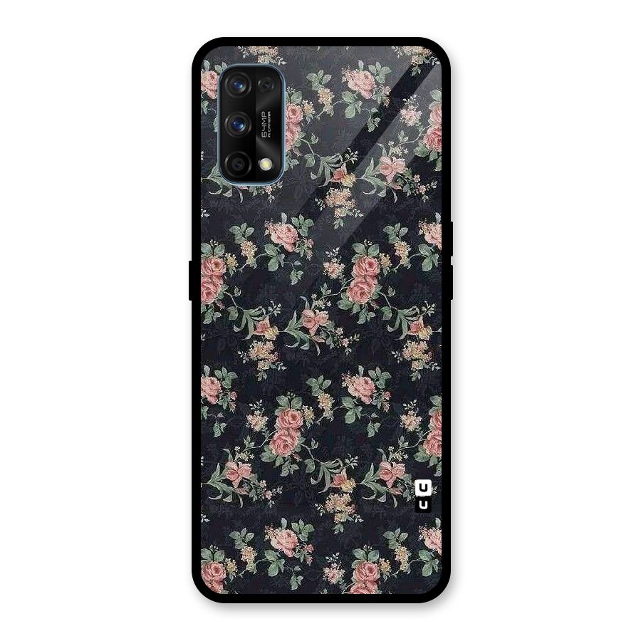 Bloom Black Glass Back Case for Realme 7 Pro
