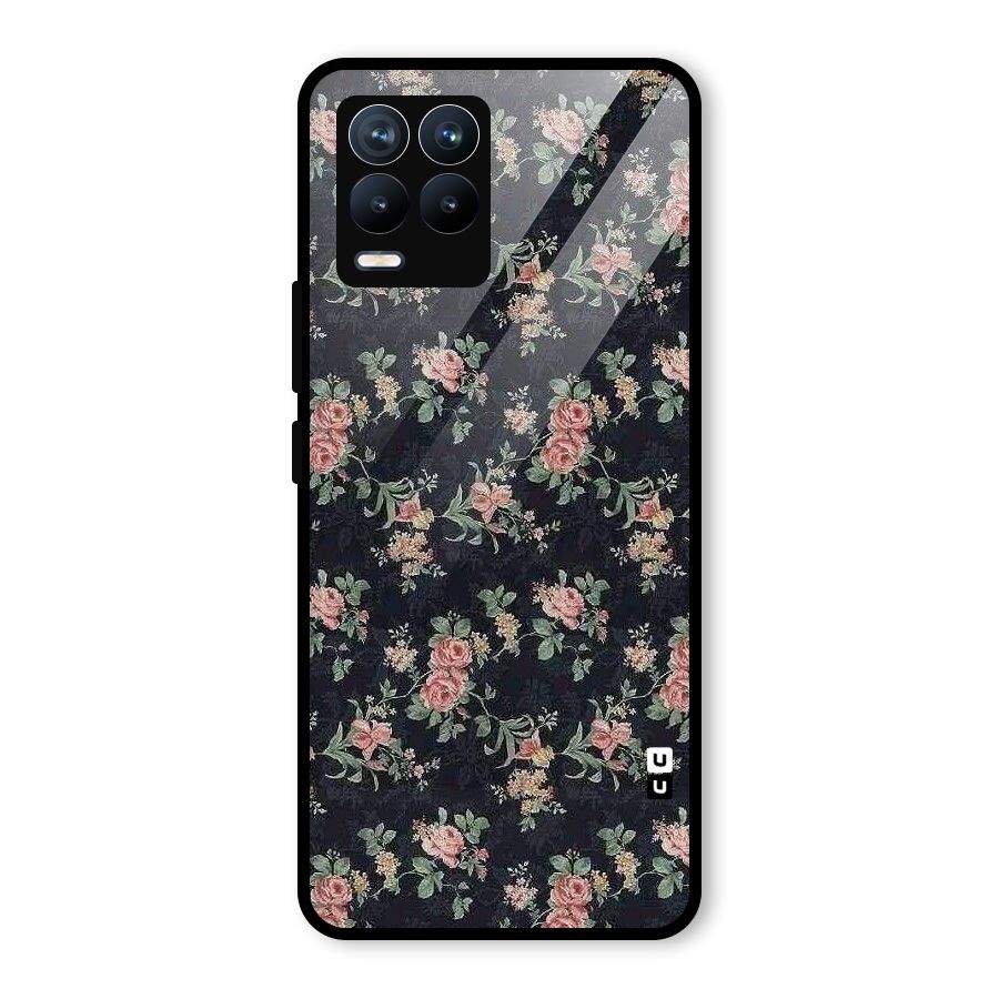 Bloom Black Glass Back Case for Realme 8