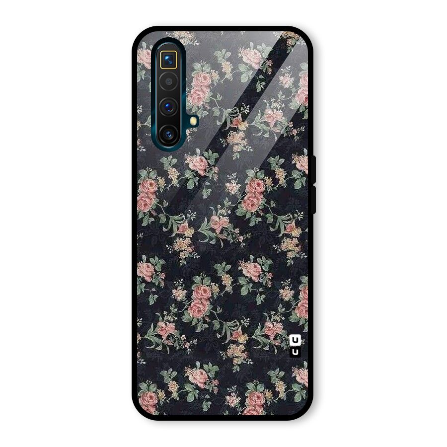 Bloom Black Glass Back Case for Realme X3