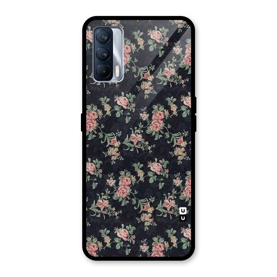 Bloom Black Glass Back Case for Realme X7