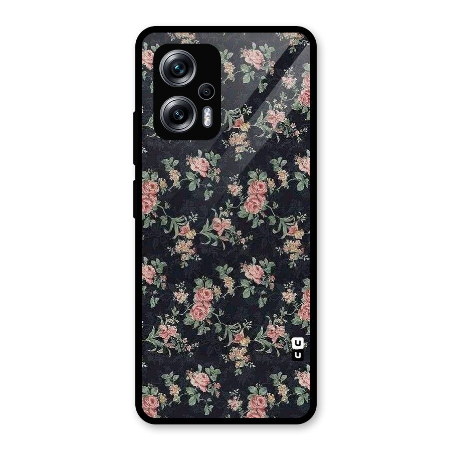 Bloom Black Glass Back Case for Redmi K50i