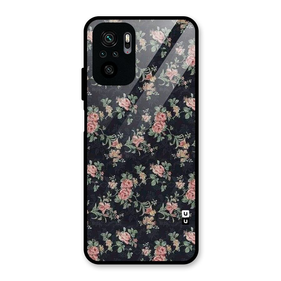 Bloom Black Glass Back Case for Redmi Note 10