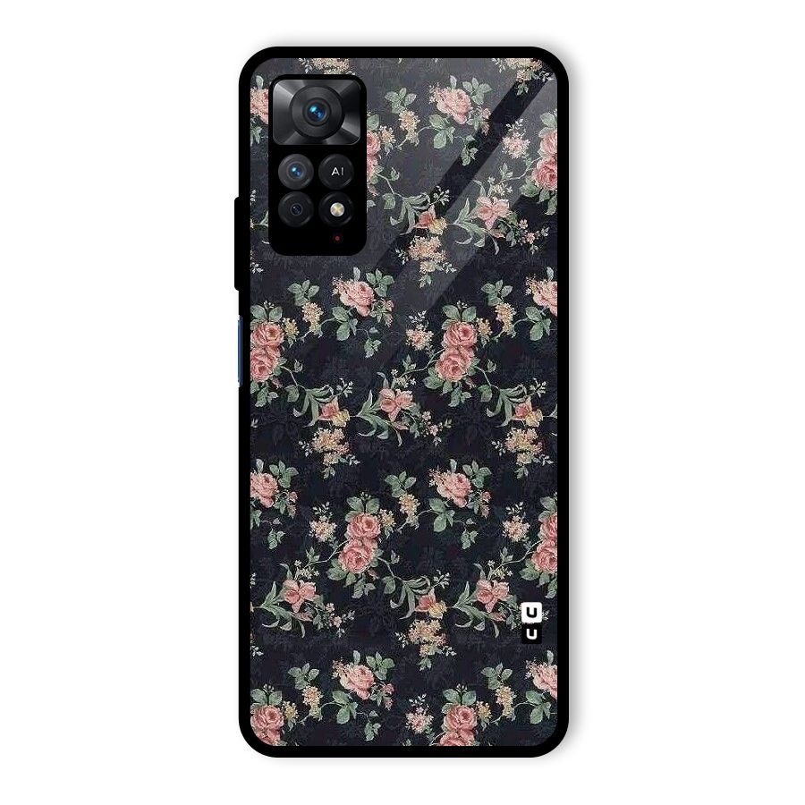 Bloom Black Glass Back Case for Redmi Note 11 Pro