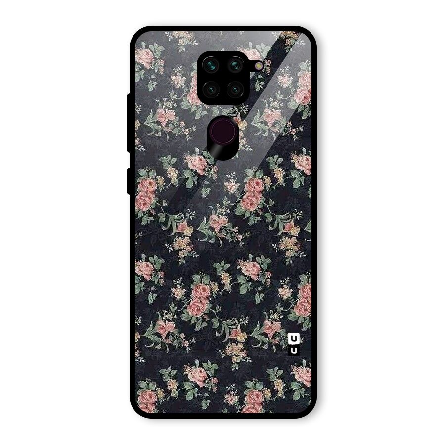 Bloom Black Glass Back Case for Redmi Note 9