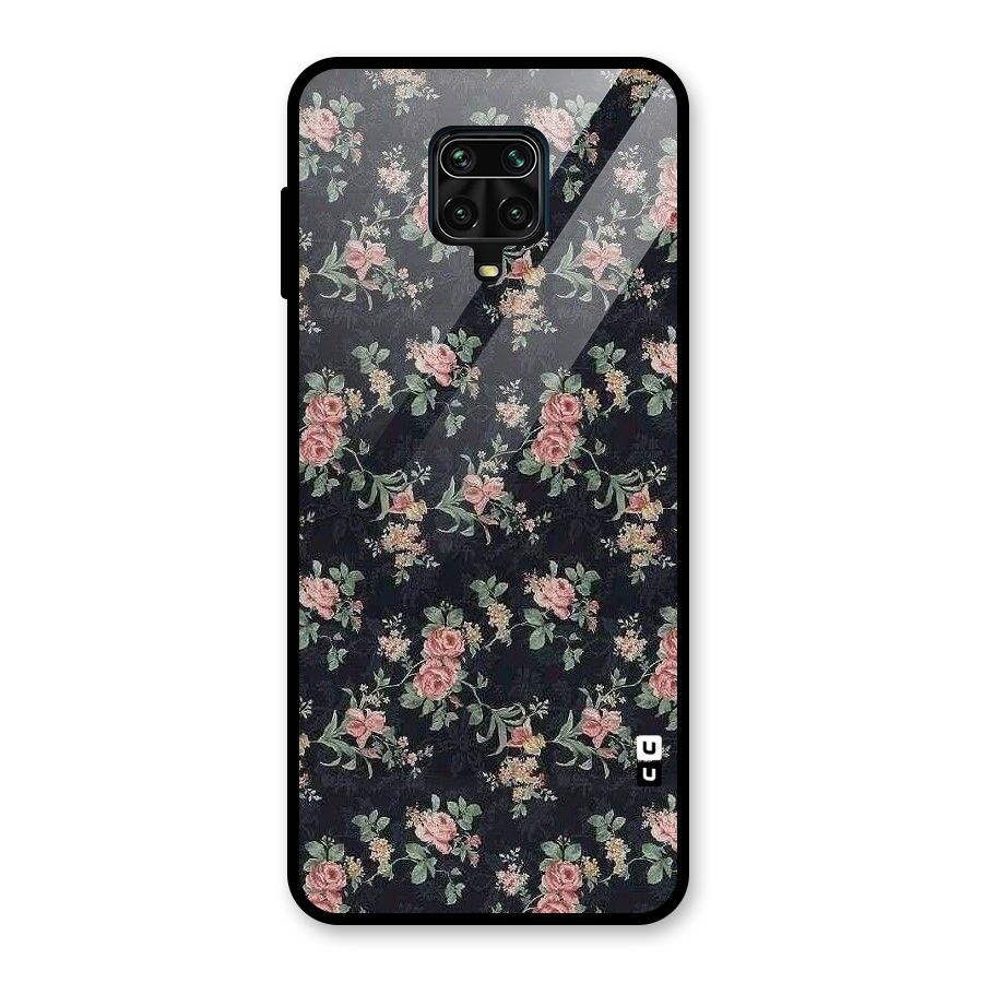 Bloom Black Glass Back Case for Redmi Note 9 Pro