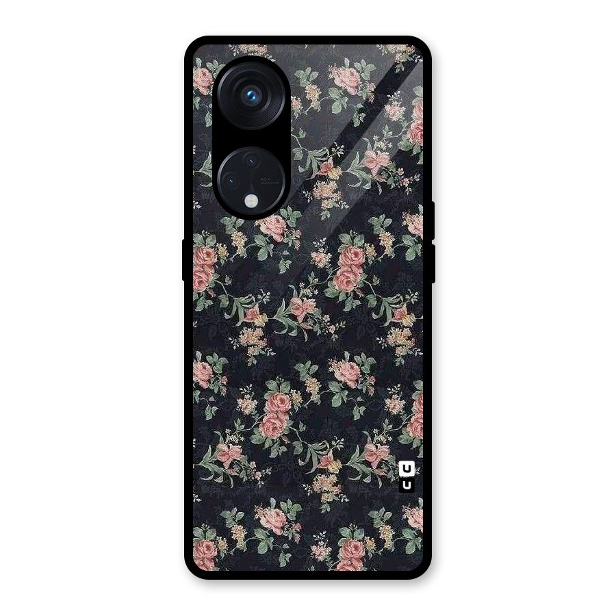 Bloom Black Glass Back Case for Reno8 T 5G