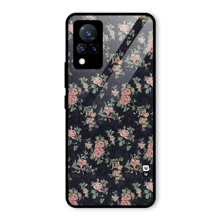 Bloom Black Glass Back Case for Vivo V21 5G