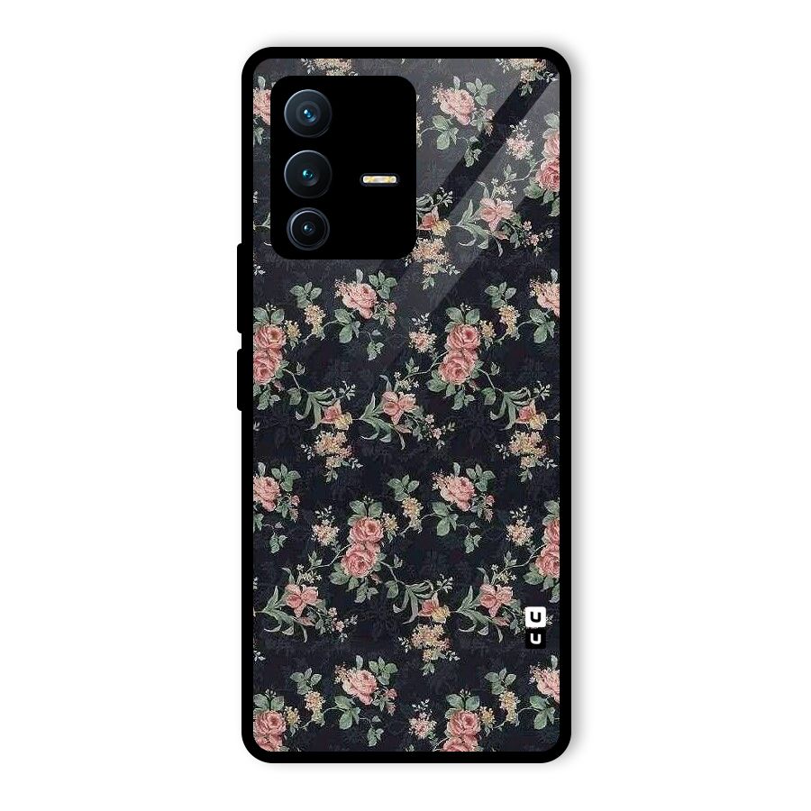 Bloom Black Glass Back Case for Vivo V23 Pro