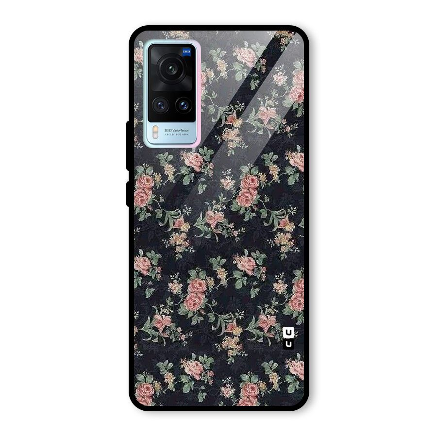 Bloom Black Glass Back Case for Vivo X60