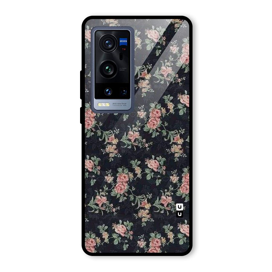 Bloom Black Glass Back Case for Vivo X60 Pro Plus