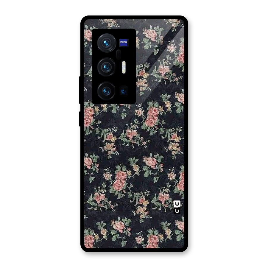 Bloom Black Glass Back Case for Vivo X70 Pro Plus