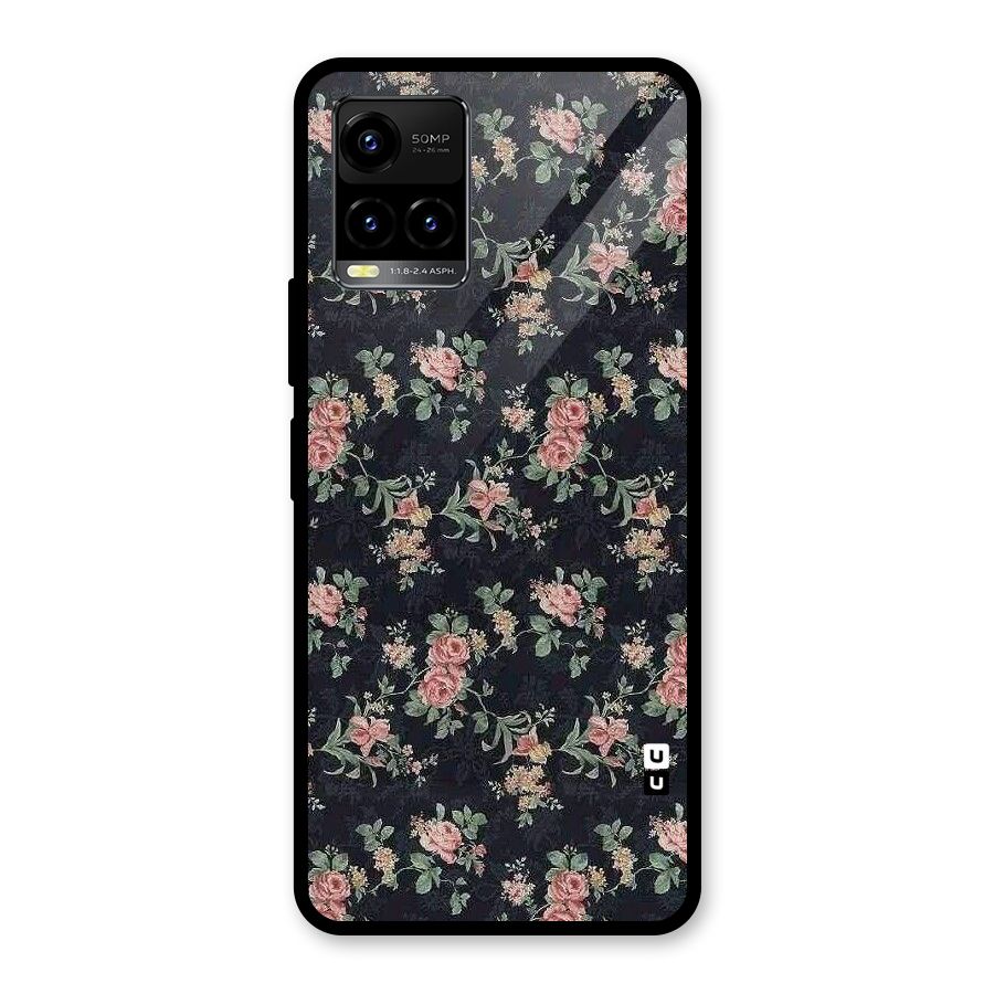 Bloom Black Glass Back Case for Vivo Y21A