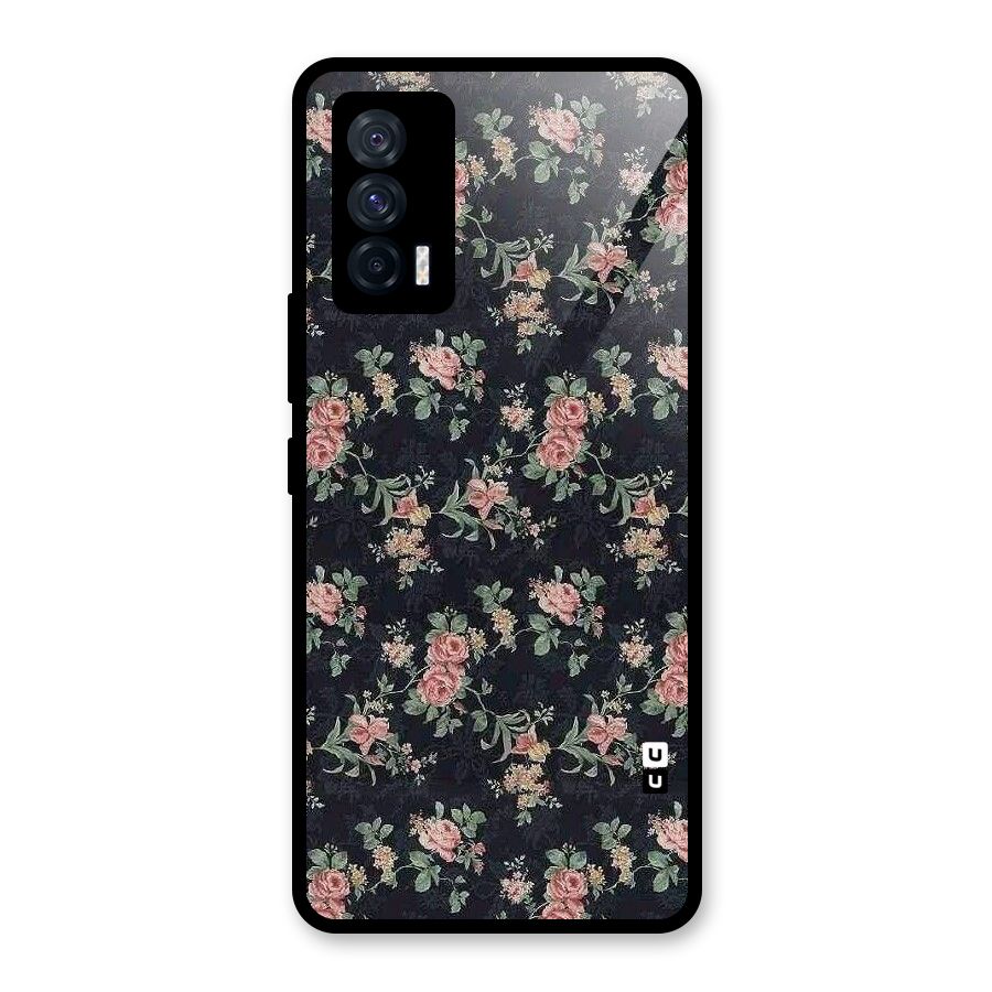 Bloom Black Glass Back Case for Vivo iQOO 7 5G