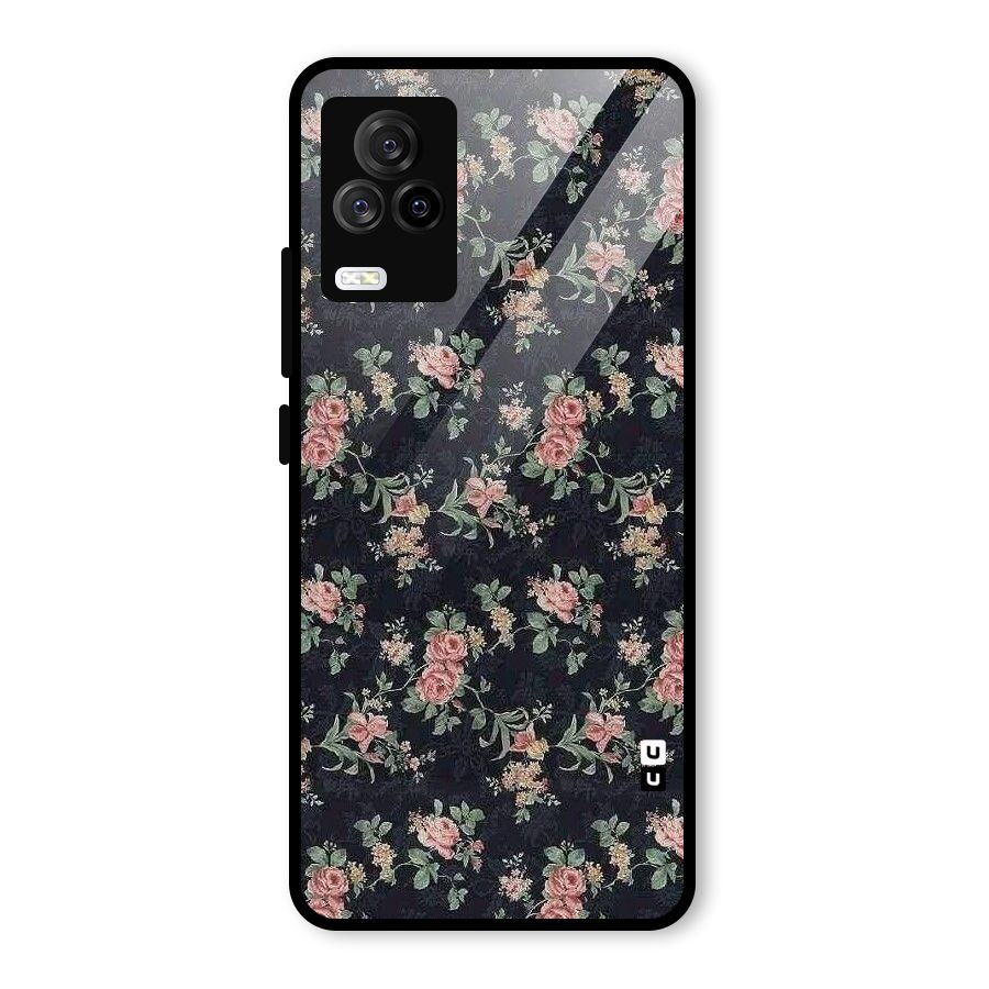 Bloom Black Glass Back Case for Vivo iQOO 7 Legend 5G