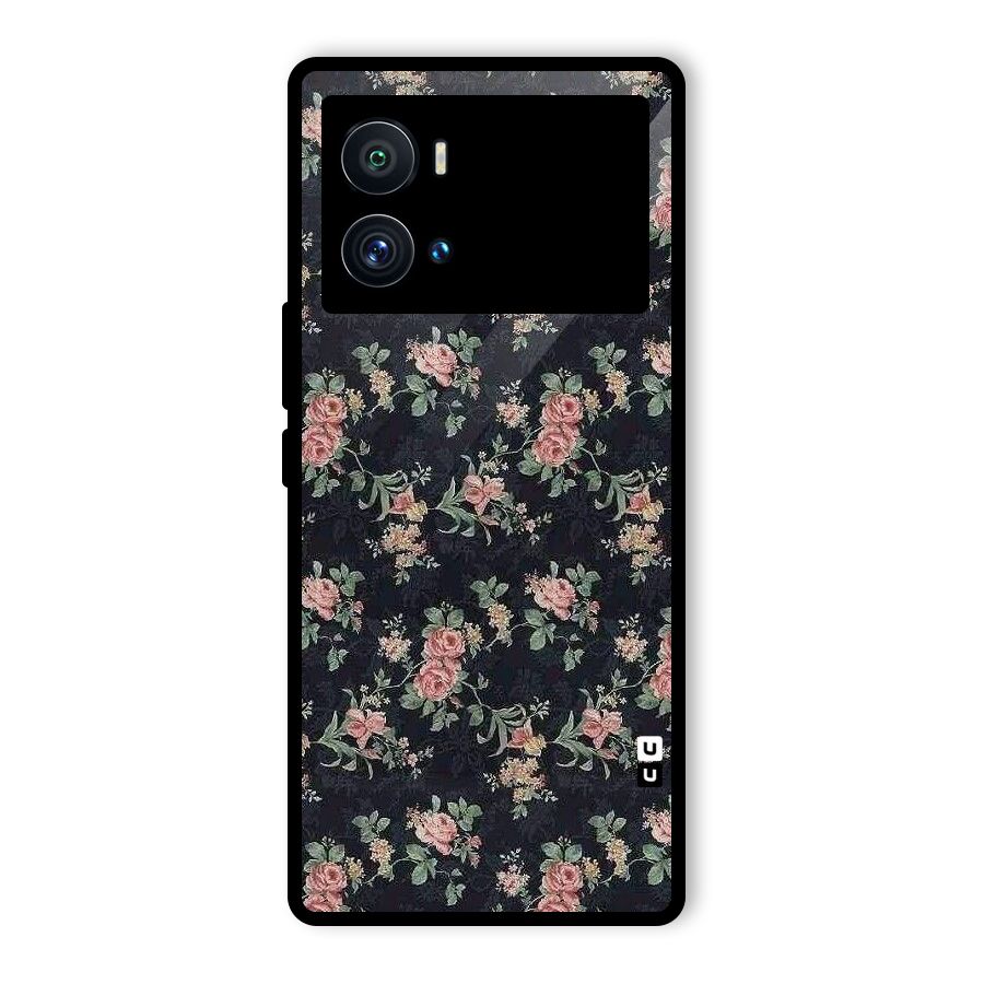 Bloom Black Glass Back Case for Vivo iQOO 9 Pro