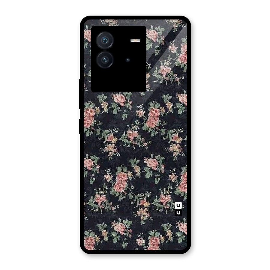 Bloom Black Glass Back Case for Vivo iQOO Neo 6 5G