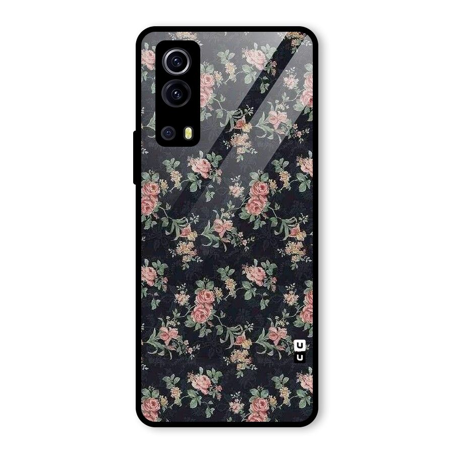 Bloom Black Glass Back Case for Vivo iQOO Z3