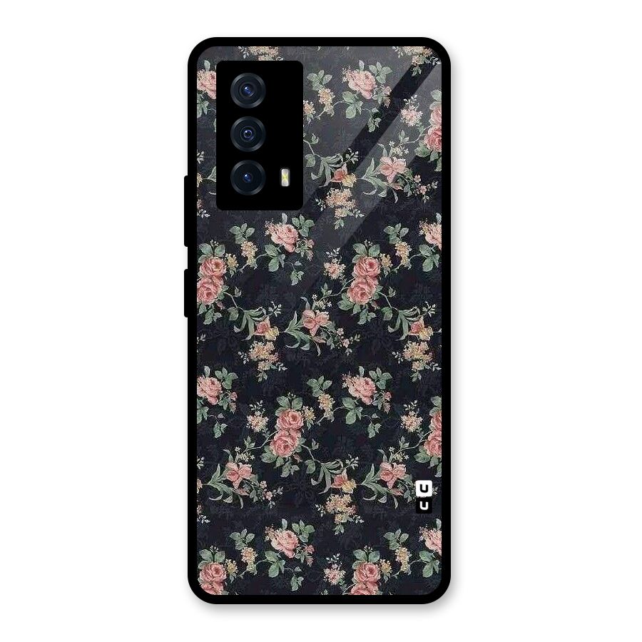Bloom Black Glass Back Case for Vivo iQOO Z5